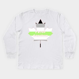 Proud Canadian (Agender) Kids Long Sleeve T-Shirt